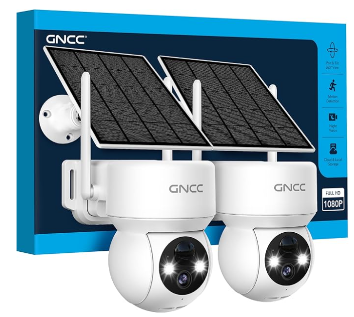 Cámara solar WiFi exterior GNCC para seguridad del hogar