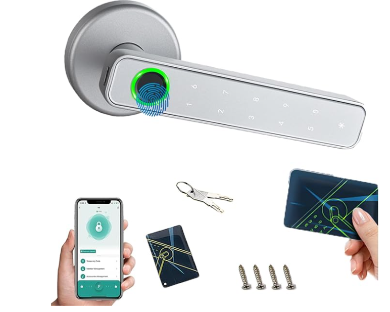 Cerradura inteligente con cámara para puerta de entrada